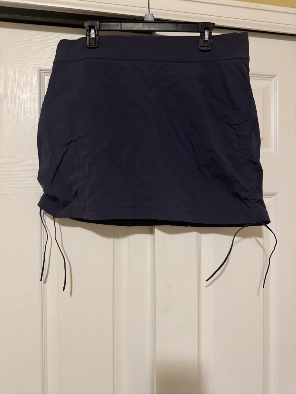 Women's Navy Athletic Drawstring Mini Skirt